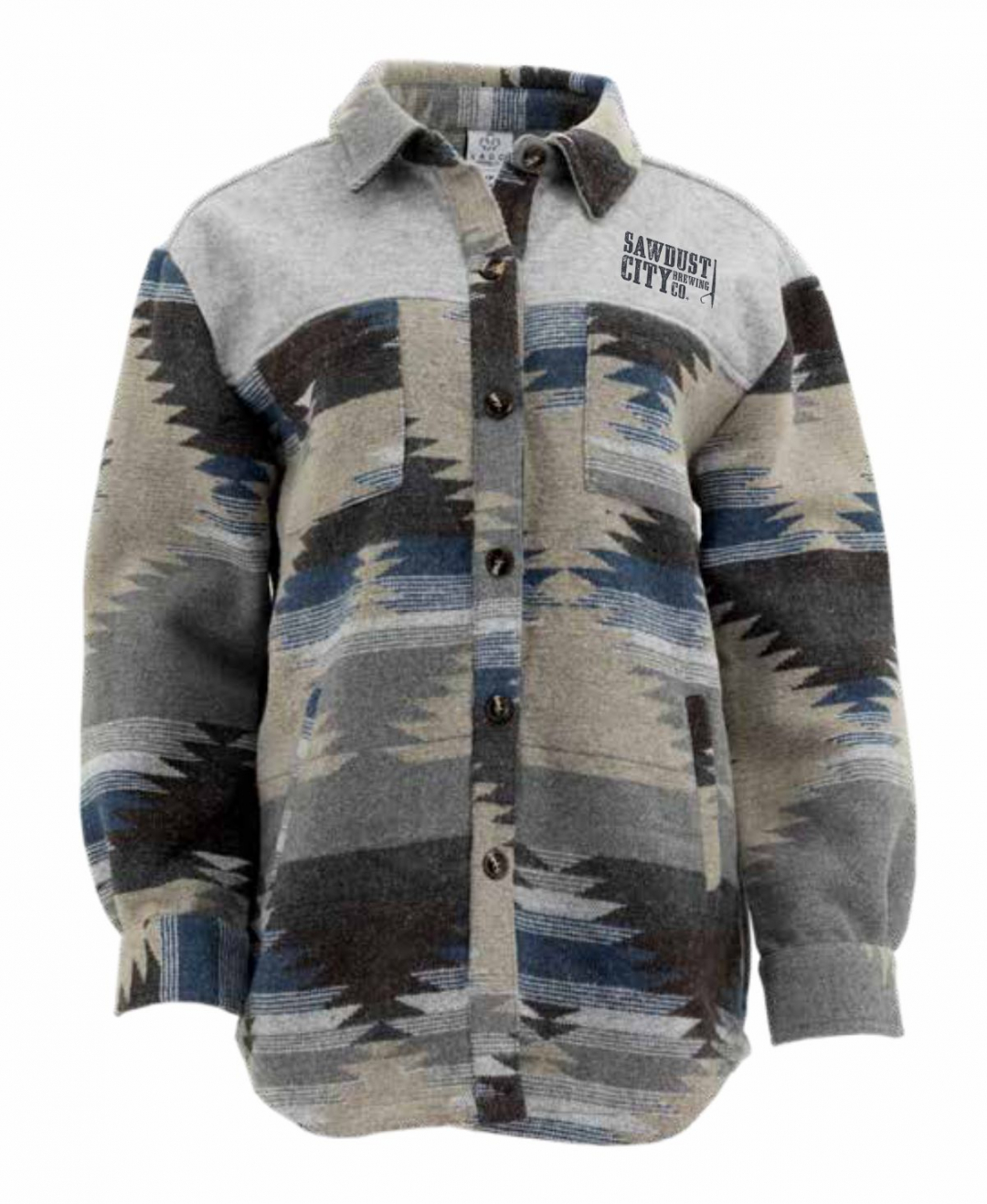 Sawdust City Aztec Jacket - Blue/Grey